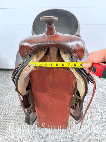 17” Big Horn Flex Tree Western Trail Saddle 1658 FQHB 7” Gullet - Western Saddle