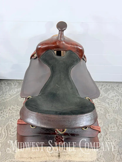 17” Big Horn Flex Tree Western Trail Saddle 1658 FQHB 7” Gullet - Western Saddle