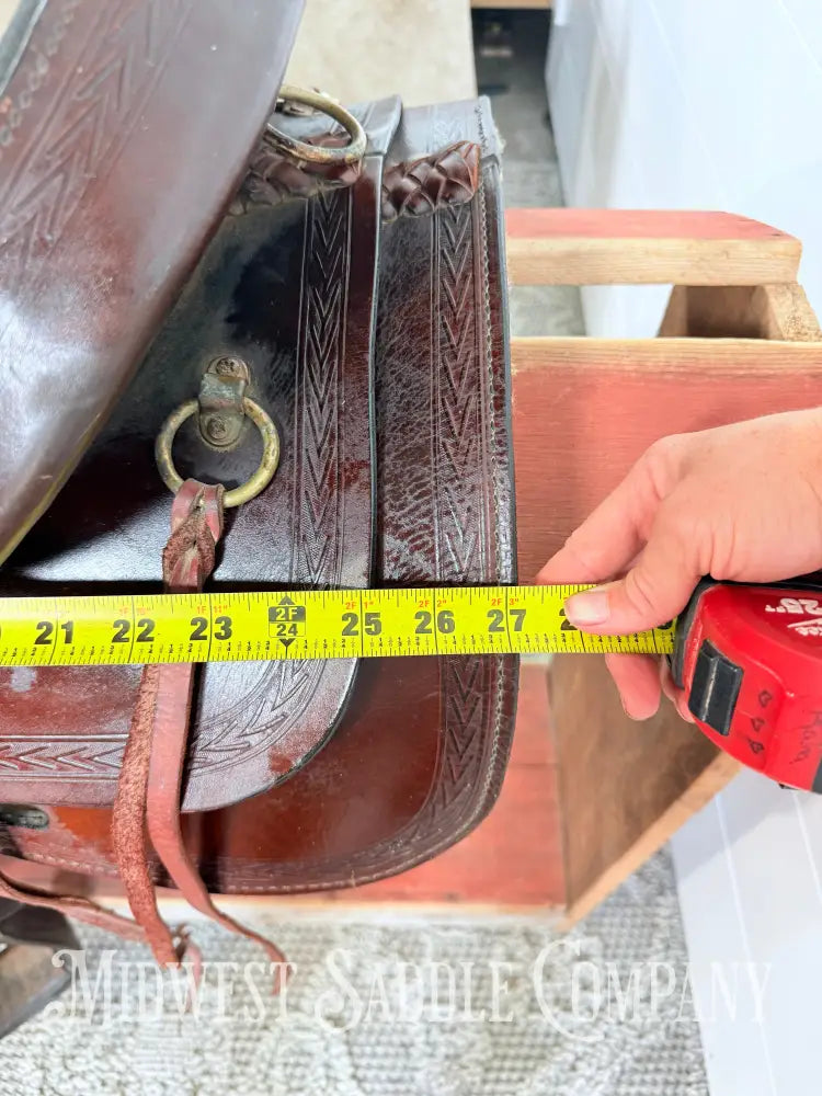 17” Big Horn Flex Tree Western Trail Saddle 1658 FQHB 7” Gullet - Western Saddle