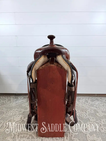 17” Big Horn Flex Tree Western Trail Saddle 1658 FQHB 7” Gullet - Western Saddle