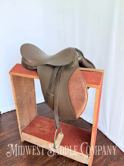 18” All Purpose English Saddle with Leathers & Irons Medium Wide Tree English Saddle