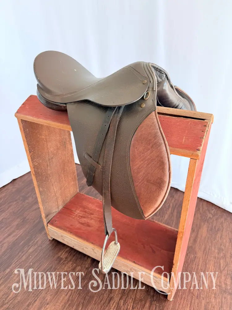 18” All Purpose English Saddle with Leathers & Irons Medium Wide Tree English Saddle