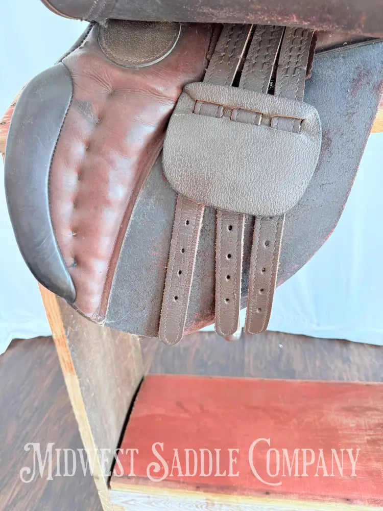 18” All Purpose English Saddle with Leathers & Irons Medium Wide Tree English Saddle