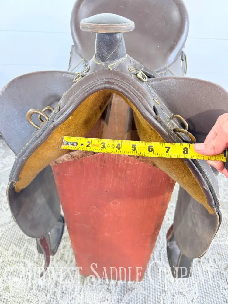 18” Australian Stock Poley Saddle with Horn Brown Leather - Australian Saddle