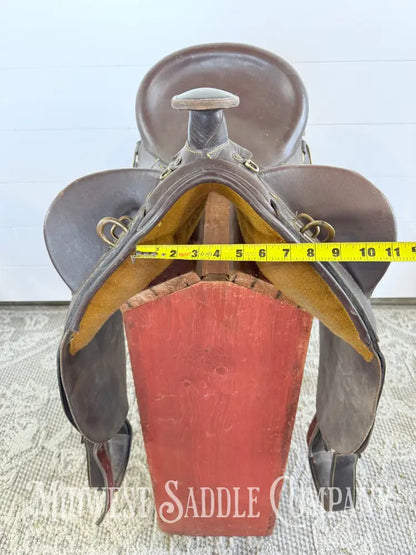 18” Australian Stock Poley Saddle with Horn Brown Leather - Australian Saddle