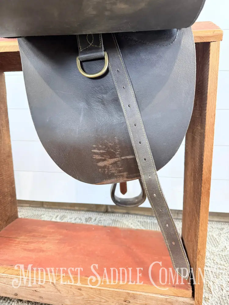 18” Australian Stock Poley Saddle with Horn Brown Leather - Australian Saddle