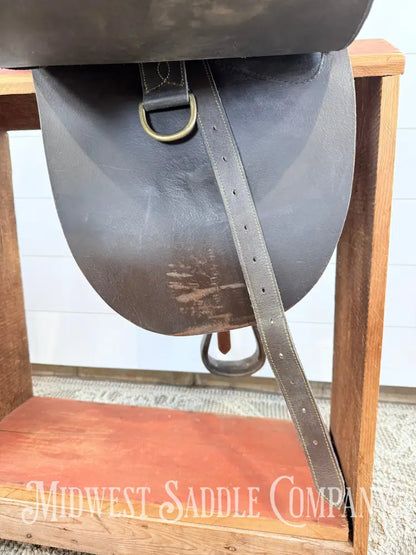 18” Australian Stock Poley Saddle with Horn Brown Leather - Australian Saddle