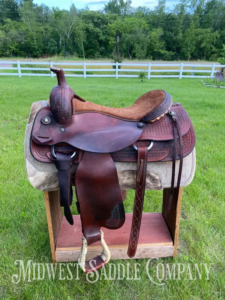 18’ Corriente Saddle Co. Cutting - Western Draft Horse Ranch Cutter Model 7916
