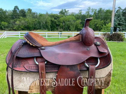 18’ Corriente Saddle Co. Cutting - Western Draft Horse Ranch Cutter Model 7916