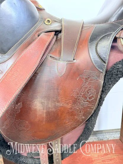 18” Down Under Saddle Supply Australian Outrider Stock Poley Saddle with Horn