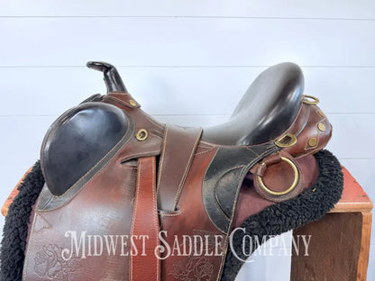 18” Down Under Saddle Supply Australian Outrider Stock Poley Saddle with Horn