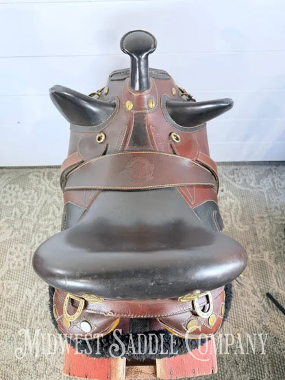 18” Down Under Saddle Supply Australian Outrider Stock Poley Saddle with Horn