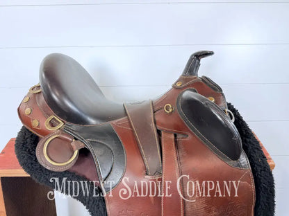18” Down Under Saddle Supply Australian Outrider Stock Poley Saddle with Horn