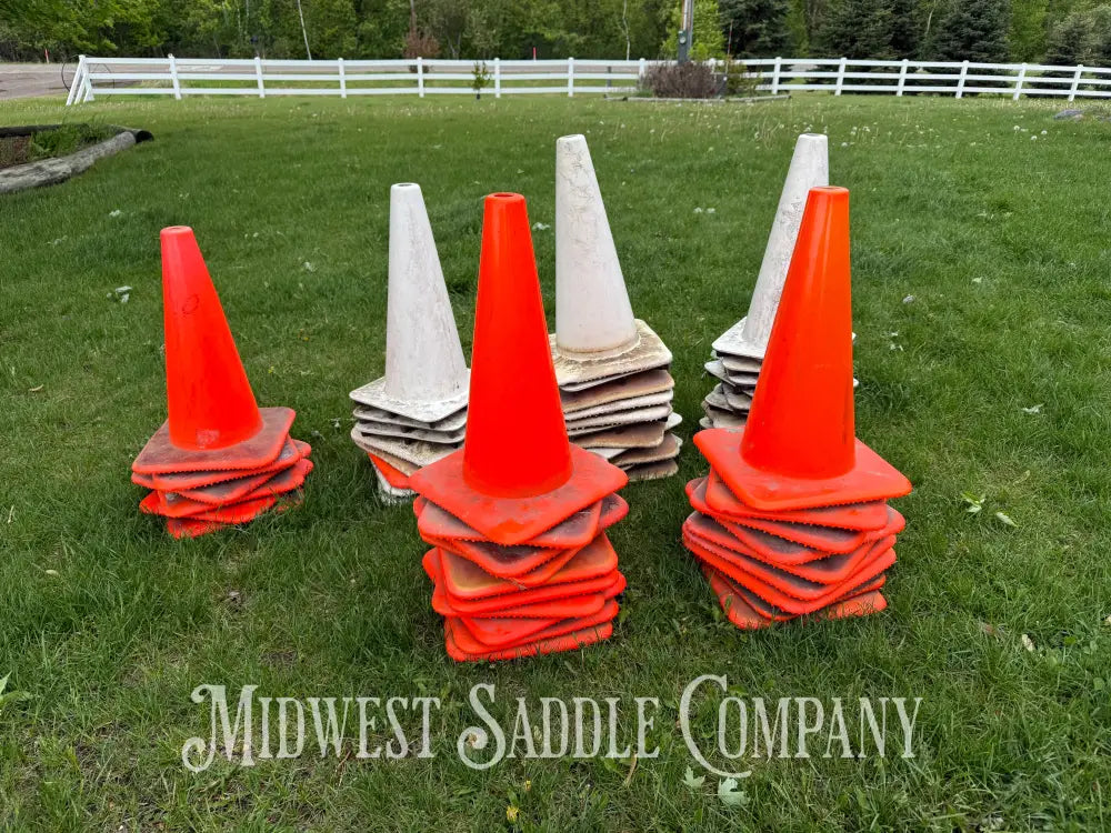 18” Obstacle Course Traffic Cones - White & Orange Available Other