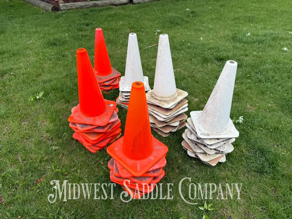 18” Obstacle Course Traffic Cones - White & Orange Available Other