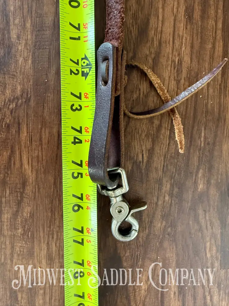 6’ Leather Latigo Split Reins with Water Tie Ends Western Reins