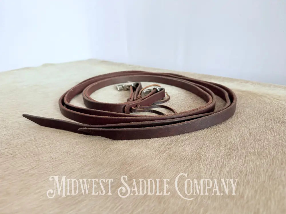 6’ Leather Latigo Split Reins with Water Tie Ends Western Reins