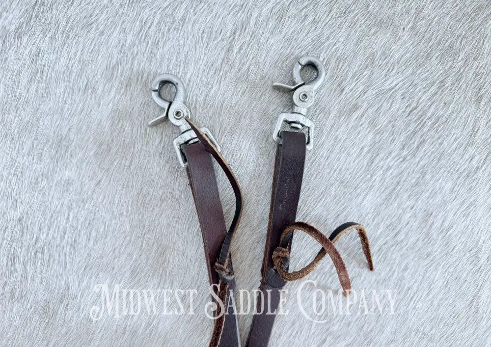 6’ Leather Latigo Split Reins with Water Tie Ends Western Reins