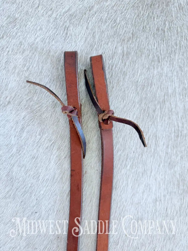 8’ Leather Latigo Split Reins with Water Tie Ends Western Reins