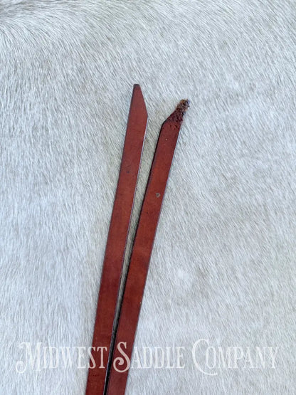 8’ Leather Latigo Split Reins with Water Tie Ends Western Reins
