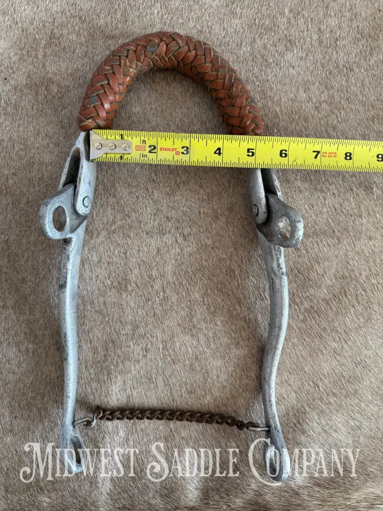 Aluminum Mechanical Hackamore Braided Leather Noseband Hackamore