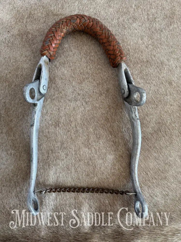 Aluminum Mechanical Hackamore Braided Leather Noseband Hackamore