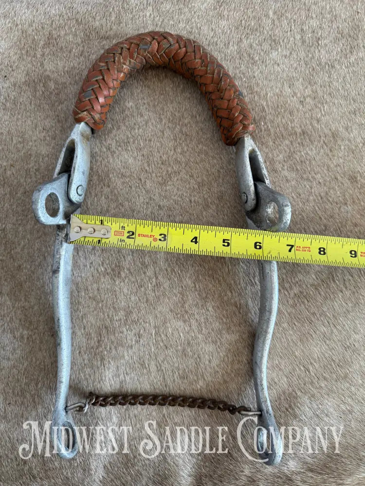 Aluminum Mechanical Hackamore Braided Leather Noseband Hackamore