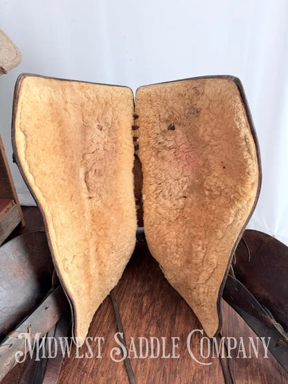 Antique 13.5” Fred Mueller Western Roping Saddle Made in Denver CO Western Saddle