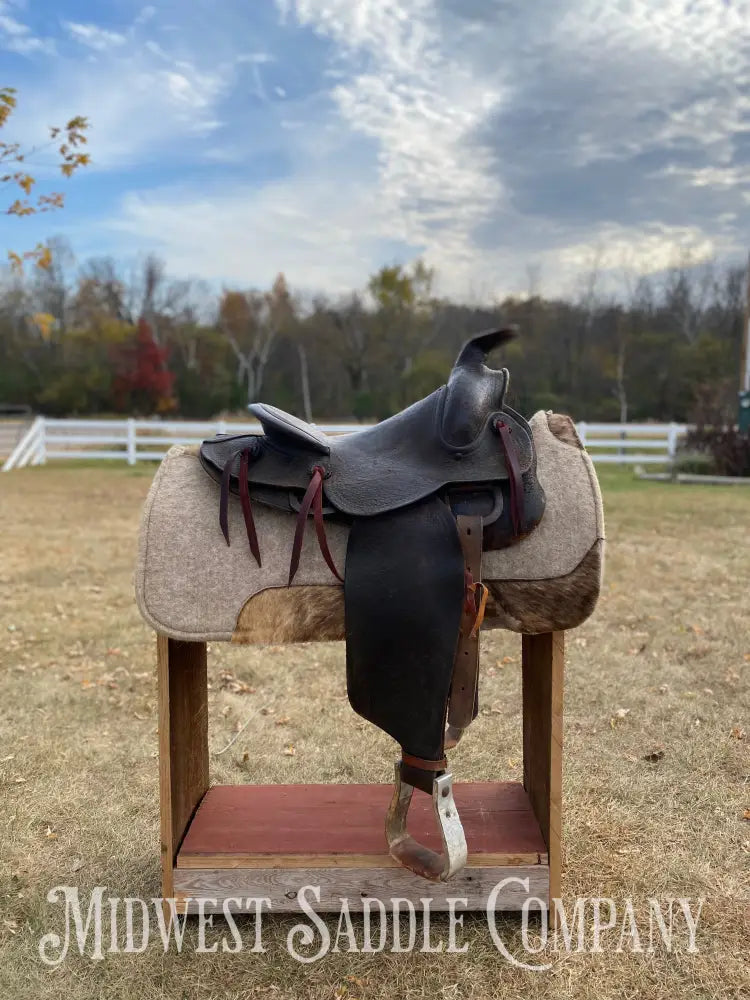 Antique 15” Texas Tanning & Mfg. Co Collectible Tex Tan Western Ranch Saddle - Rare!