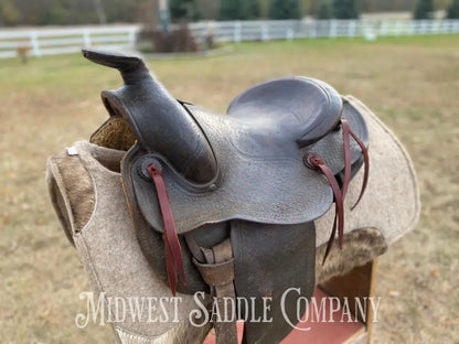 Antique 15” Texas Tanning & Mfg. Co Collectible Tex Tan Western Ranch Saddle - Rare!