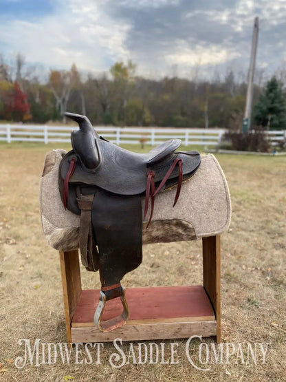 Antique 15” Texas Tanning & Mfg. Co Collectible Tex Tan Western Ranch Saddle - Rare!