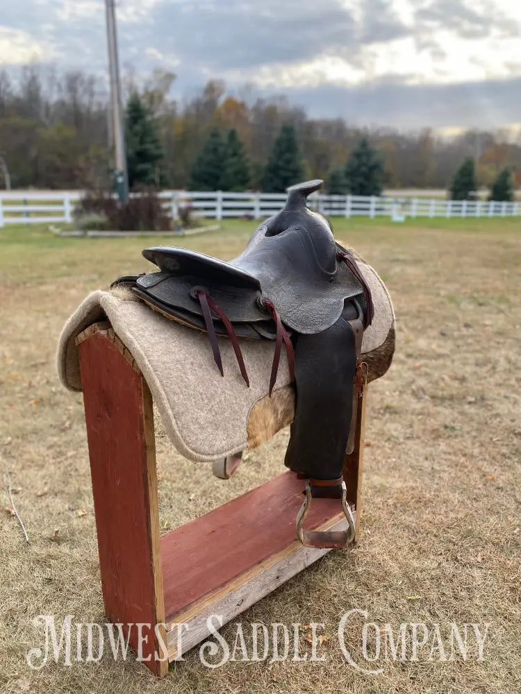 Antique 15” Texas Tanning & Mfg. Co Collectible Tex Tan Western Ranch Saddle - Rare!