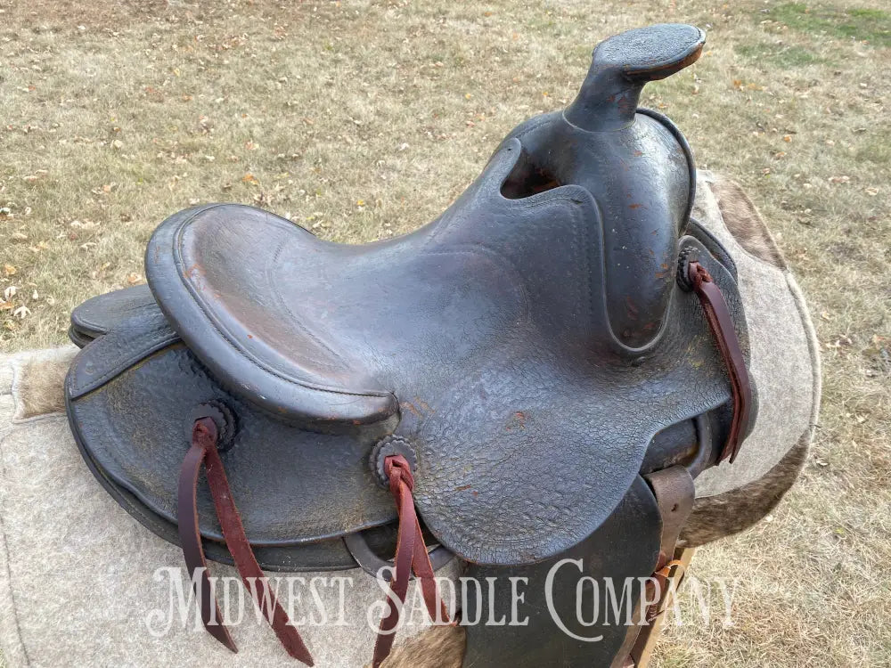 Antique 15” Texas Tanning & Mfg. Co Collectible Tex Tan Western Ranch Saddle - Rare!