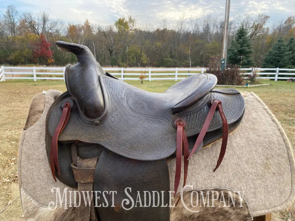 Antique 15” Texas Tanning & Mfg. Co Collectible Tex Tan Western Ranch Saddle - Rare!