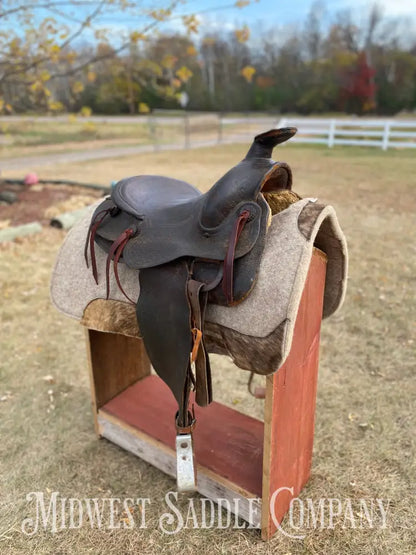 Antique 15” Texas Tanning & Mfg. Co Collectible Tex Tan Western Ranch Saddle - Rare!