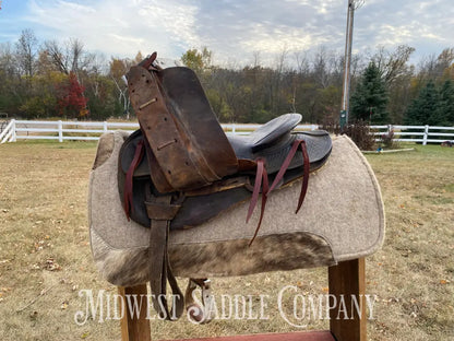 Antique 15” Texas Tanning & Mfg. Co Collectible Tex Tan Western Ranch Saddle - Rare!