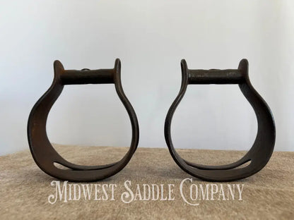 Antique Cast Iron Western Cowboy Stirrups Stirrups