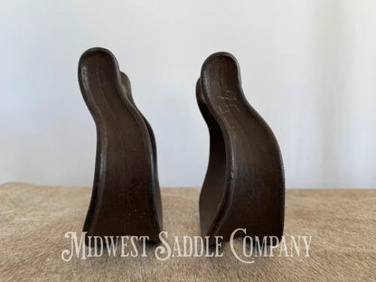 Antique Cast Iron Western Cowboy Stirrups Stirrups