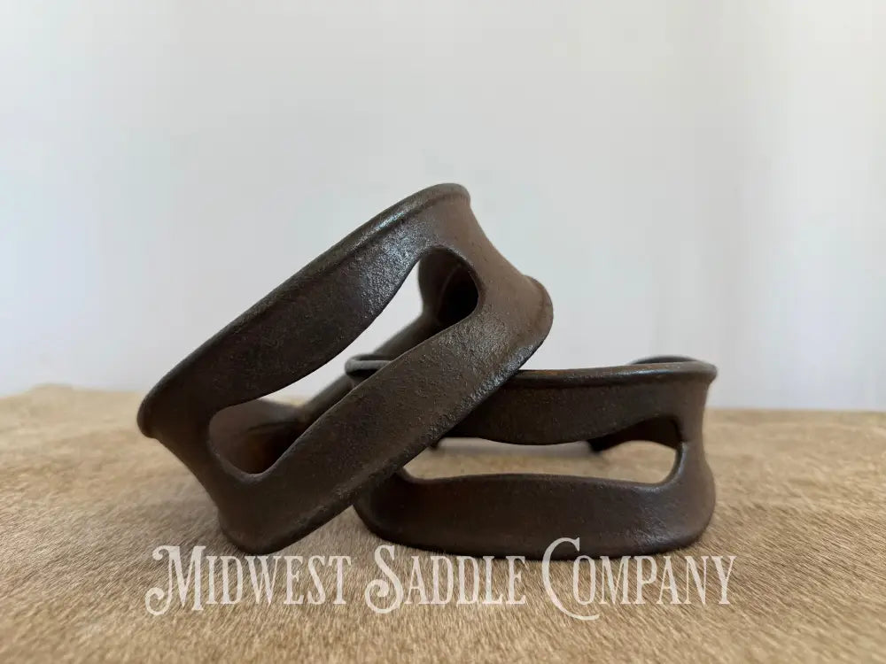 Antique Cast Iron Western Cowboy Stirrups Stirrups