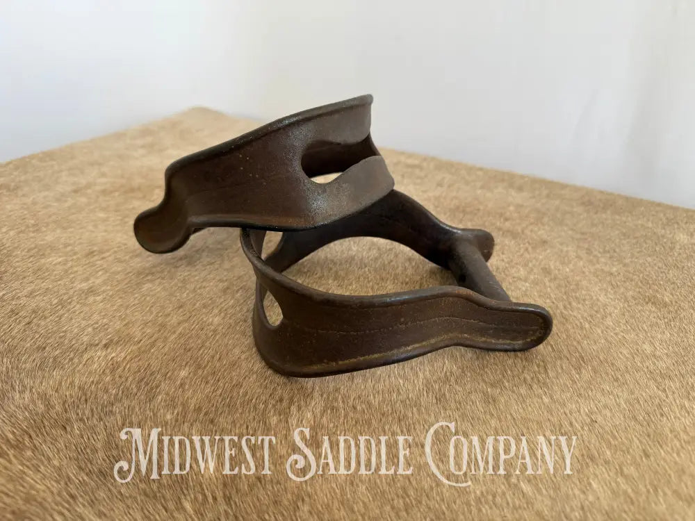 Antique Cast Iron Western Cowboy Stirrups Stirrups