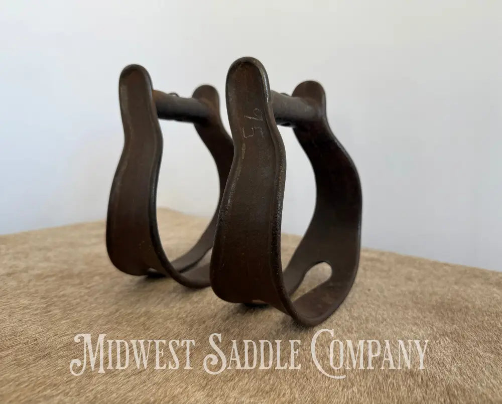 Antique Cast Iron Western Cowboy Stirrups Stirrups