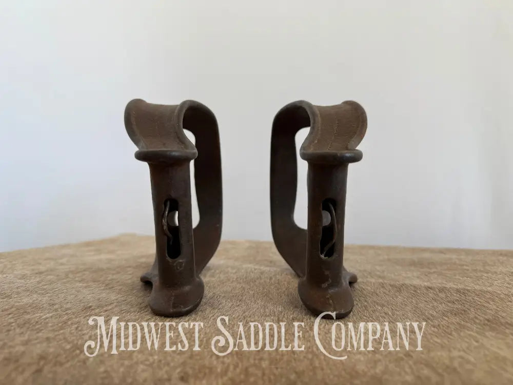 Antique Cast Iron Western Cowboy Stirrups Stirrups