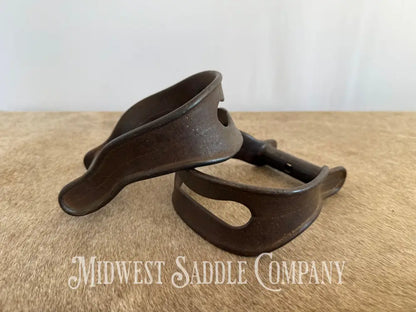 Antique Cast Iron Western Cowboy Stirrups Stirrups