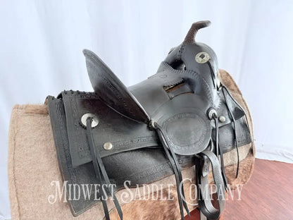 Antique Palmer & Denham Baker City OR High Back Western Cowboy Saddle Western Saddle