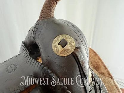 Antique Palmer & Denham Baker City OR High Back Western Cowboy Saddle Western Saddle