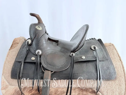 Antique Palmer & Denham Baker City OR High Back Western Cowboy Saddle Western Saddle