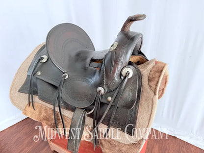 Antique Palmer & Denham Baker City OR High Back Western Cowboy Saddle Western Saddle