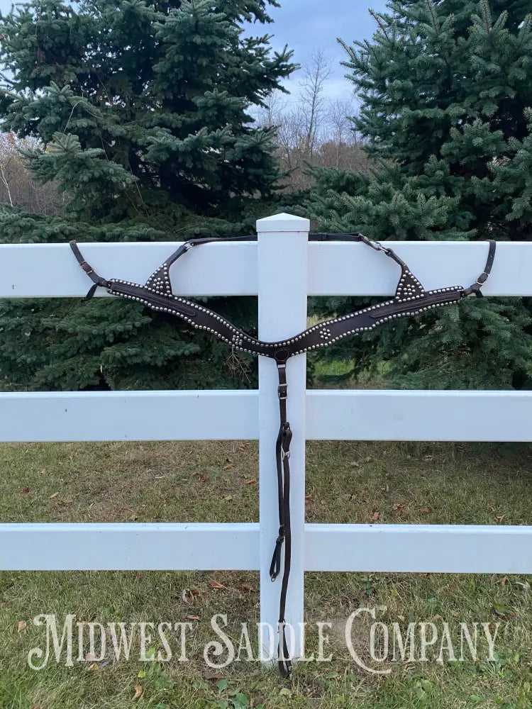 Antique Studded Parade Horse Martingale Breast Collar - Excellent Condition Breast Collar