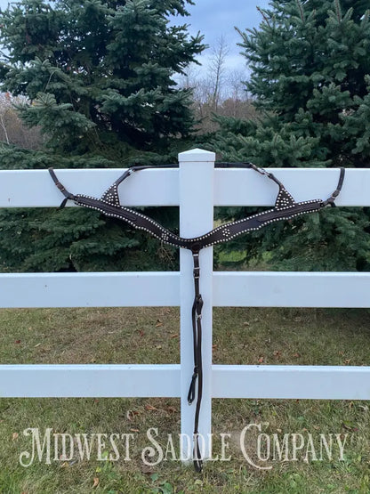 Antique Studded Parade Horse Martingale Breast Collar - Excellent Condition Breast Collar