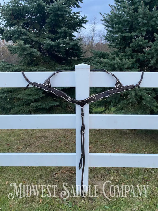Antique Studded Parade Horse Martingale Breast Collar - Excellent Condition Breast Collar